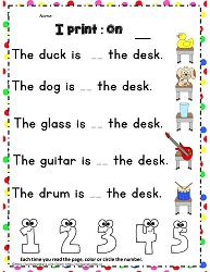 Print the sight word on
